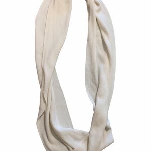 Cream colored infinity scarf